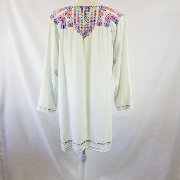 Soft Surroundings Mixteca Embroider Tunic Large - Picture 9 of 13